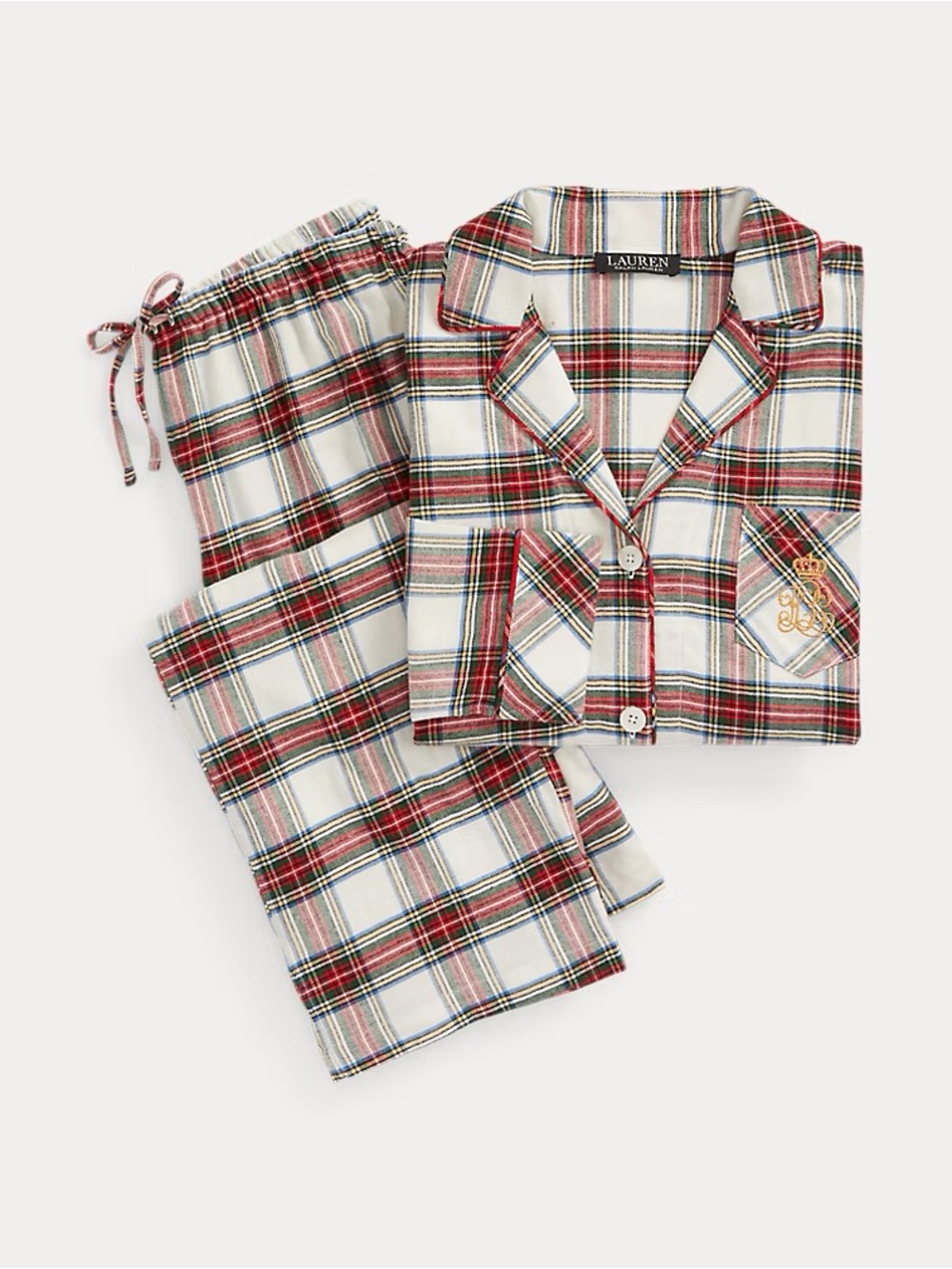 Ralph Lauren Plaid Herringbone Twill Sleep Set XL
